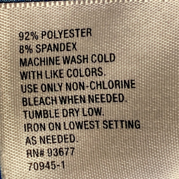 Worthington Black and Blue Print Patterned Dressy Blouse Size XL - Picture 6 of 7